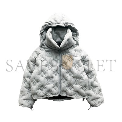 LOUIS VUITTON GREY MONOGRAM PUFFER JACKET